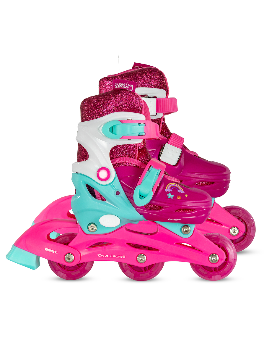 Patín Infantil Convertible First Qmax Pink 2