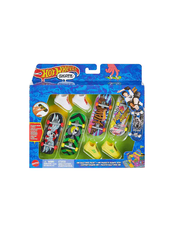 Hot Wheels Mini Patineta Y Zapatos X 4 Unidades  1