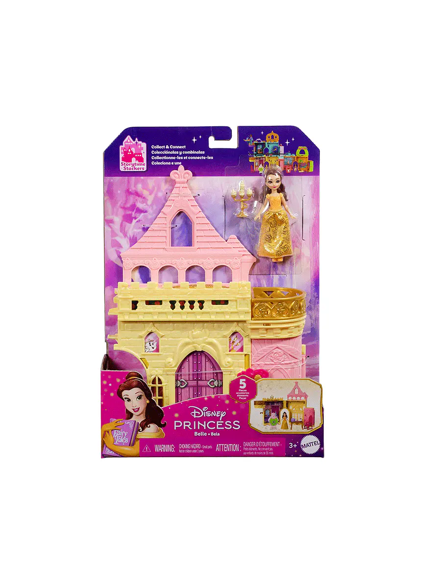 Disney Princesa Casa de Muñecas Castillo de Bella Apilable 1