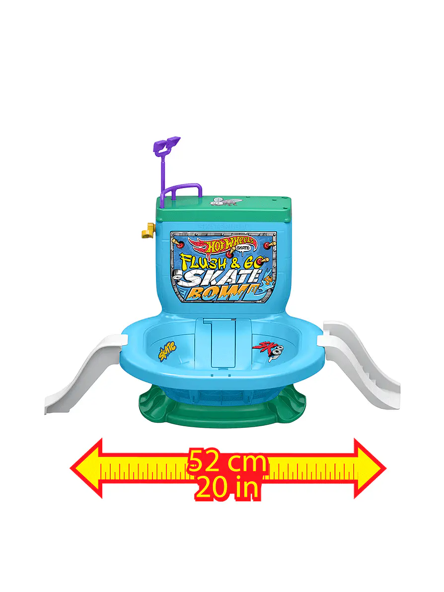 Hot Wheels Conjunto Flush & Go Skate Bowl 3