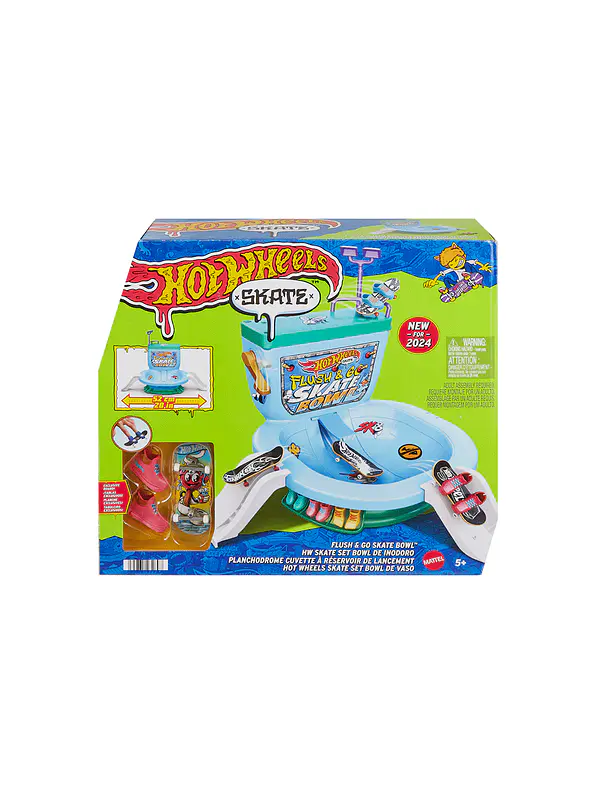 Hot Wheels Conjunto Flush & Go Skate Bowl 1