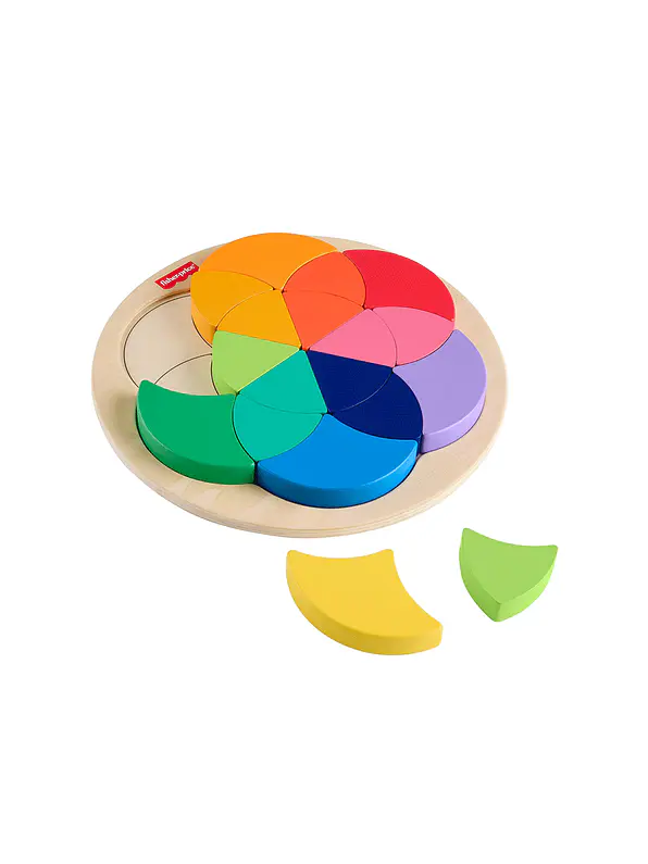 Fisher Price Rompecabezas Rueda de Madera De Color 2