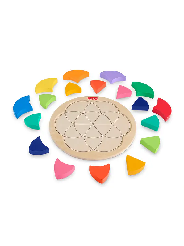 Fisher Price Rompecabezas Rueda de Madera De Color 3