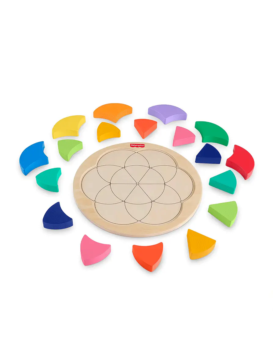 Fisher Price Rompecabezas Rueda de Madera De Color 3
