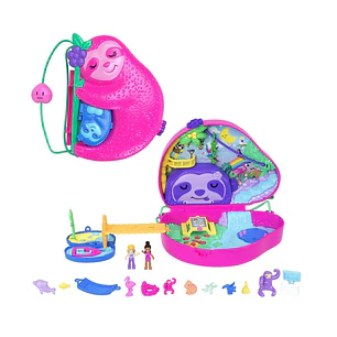 Polly Pocket Cofre Familia De Perezosos 2 En 1