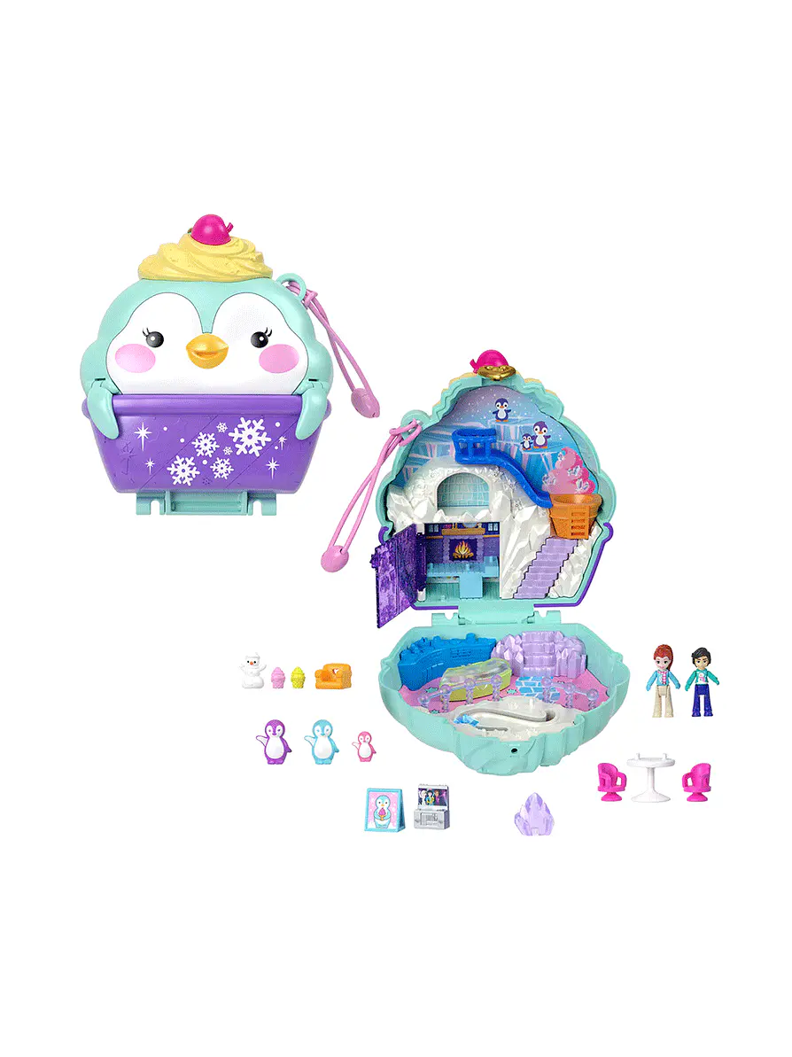 Polly Pocket Estuche De Pingüino De Nieve  1