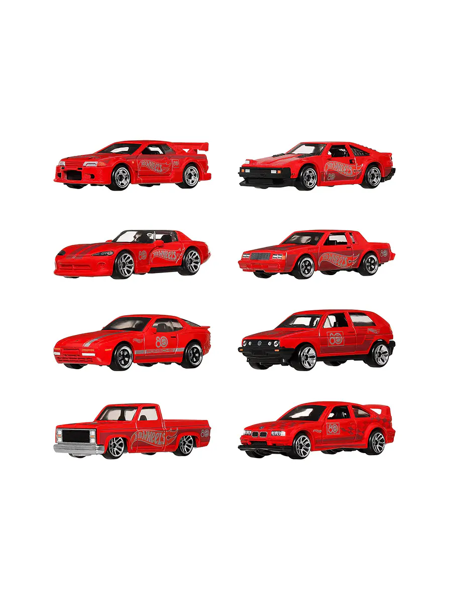 Hot Wheels Pack 8 Vehículos Aniversario 80  2