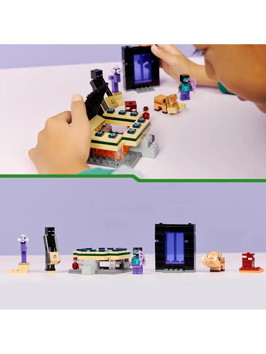 Lego Minecraft El Viaje Por El Nether Y El Portal Al End 7