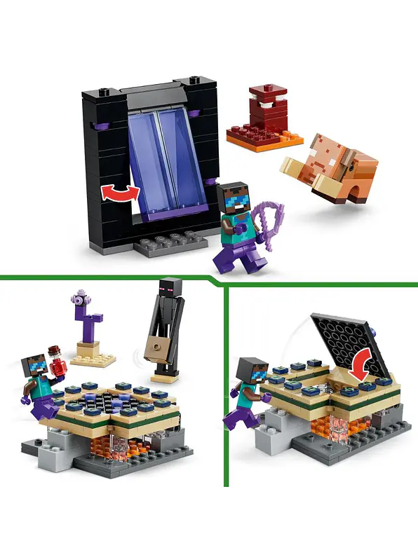 Lego Minecraft El Viaje Por El Nether Y El Portal Al End 5
