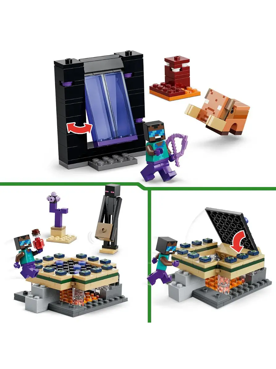 Lego Minecraft El Viaje Por El Nether Y El Portal Al End 5