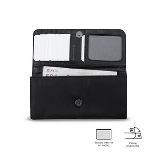 Billetera Adelaide 2 Con RFID Blocker Negra