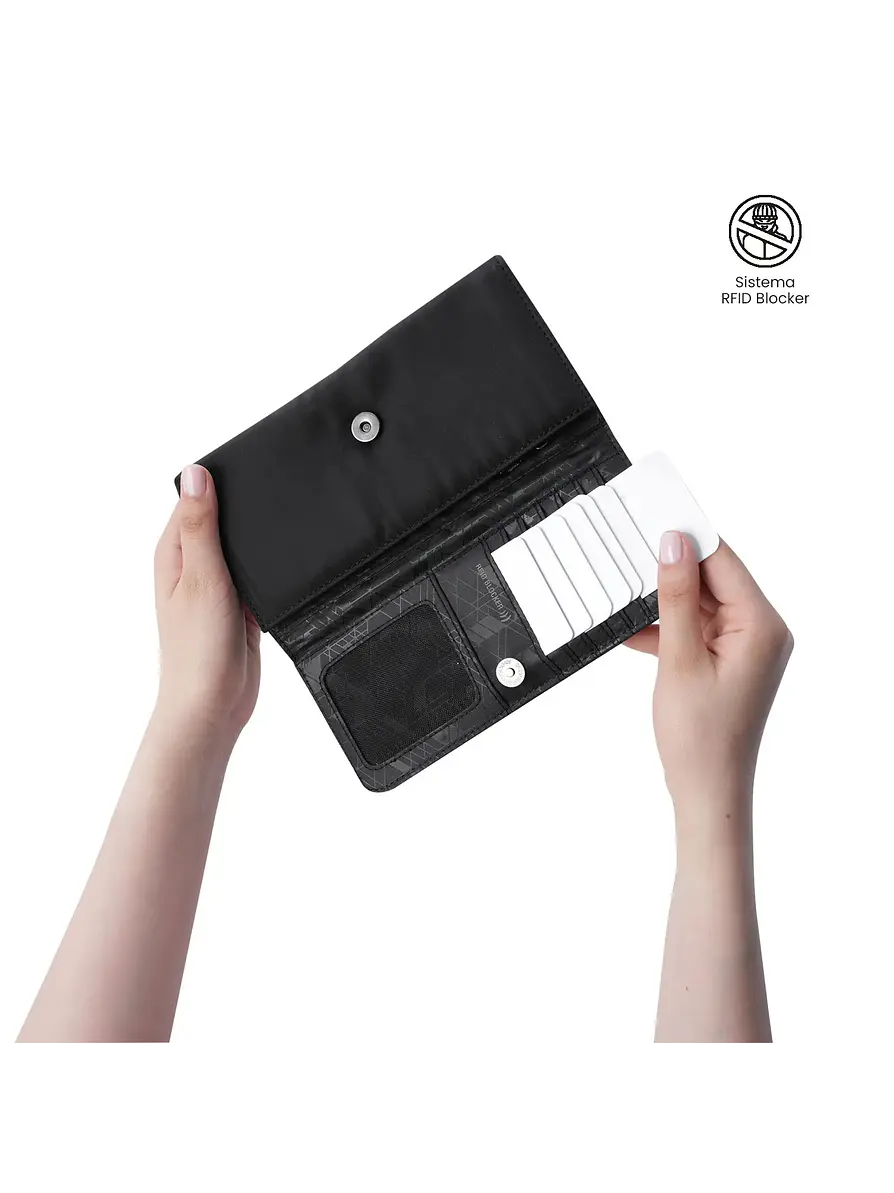 Billetera Adelaide 2 Con RFID Blocker Negra 5