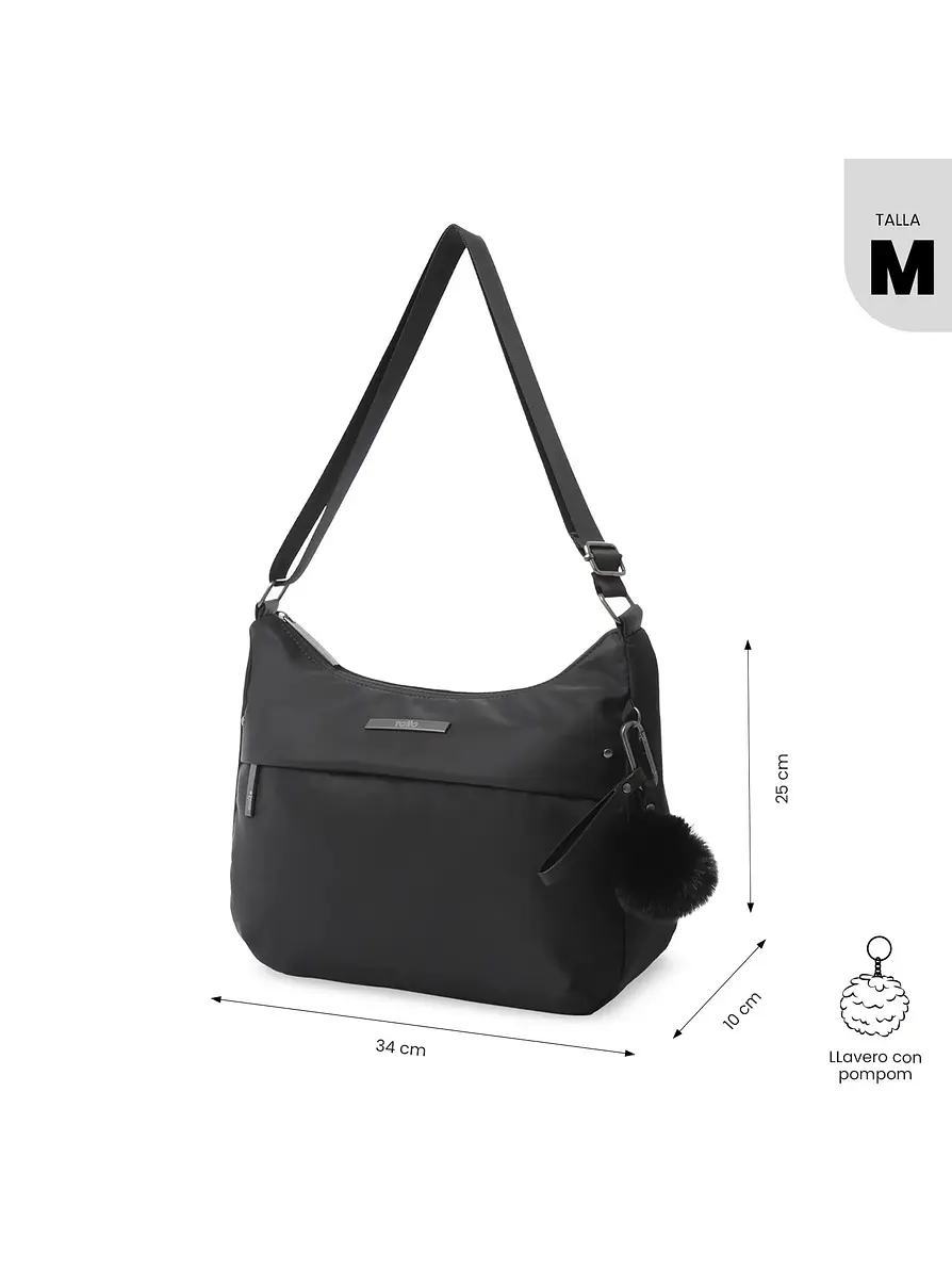 Bolso Adelaide 1 2.0 tipo Crossbody Mediano Negro 4