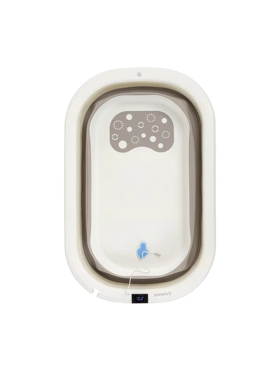 Bañera Plegable Splash Con Termometro Gray 5