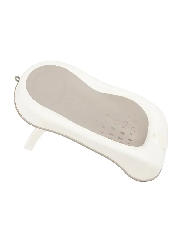 Bañera Plegable con Termómetro y Soporte Gris 3