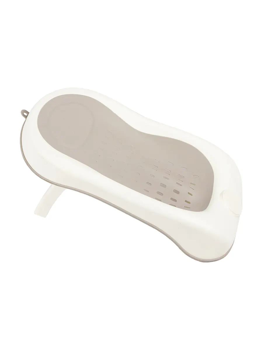 Bañera Plegable con Termómetro y Soporte Gris 3