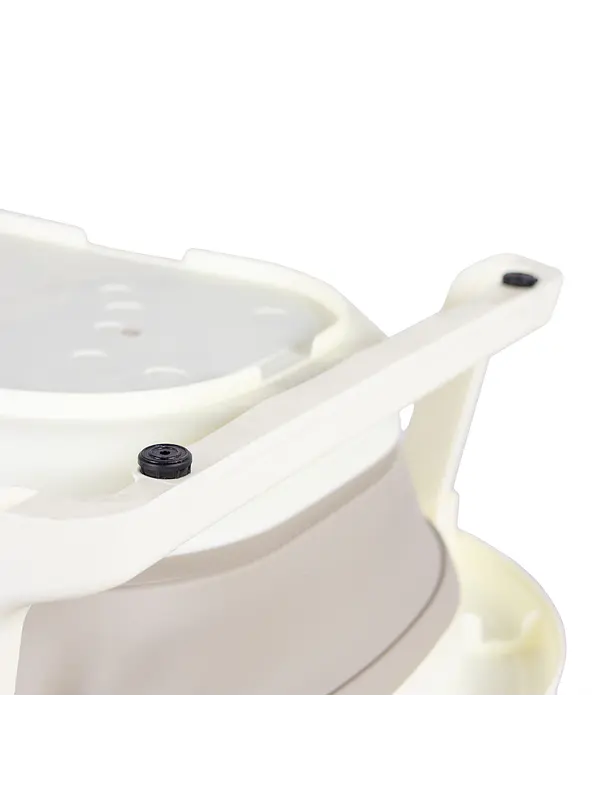 Bañera Plegable con Termómetro y Soporte Gris 9