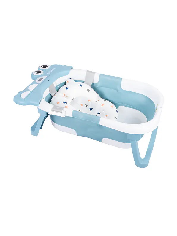 Bañera Plegable Bubble con Almohadilla Blue 1