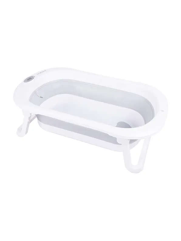 Bañera Plegable Ocean Con Termómetro y Caballete y Soporte Gris 3