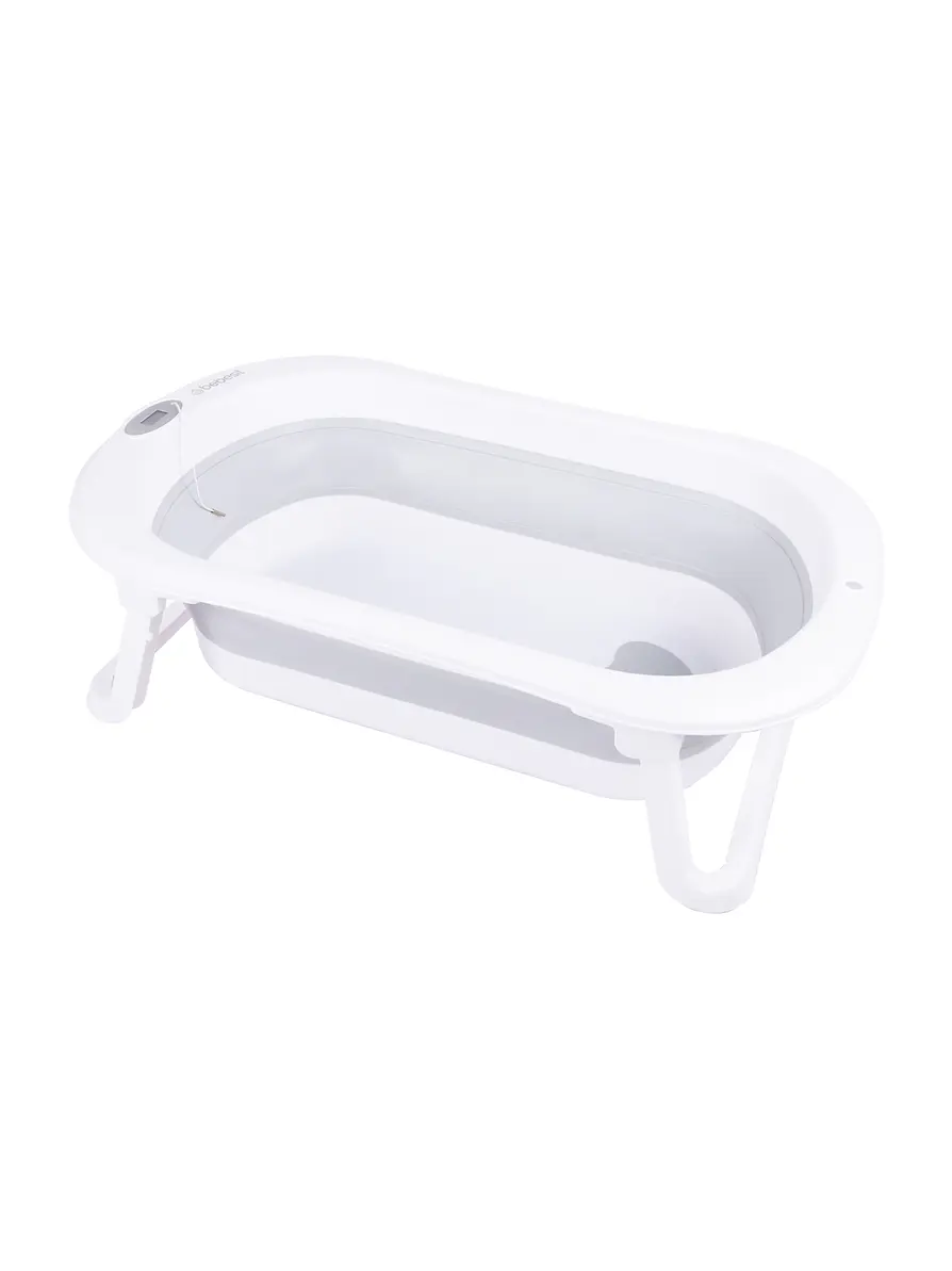 Bañera Plegable Ocean Con Termómetro y Caballete y Soporte Gris 3