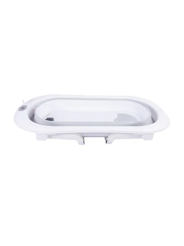 Bañera Plegable Ocean Con Termómetro y Caballete y Soporte Gris 6