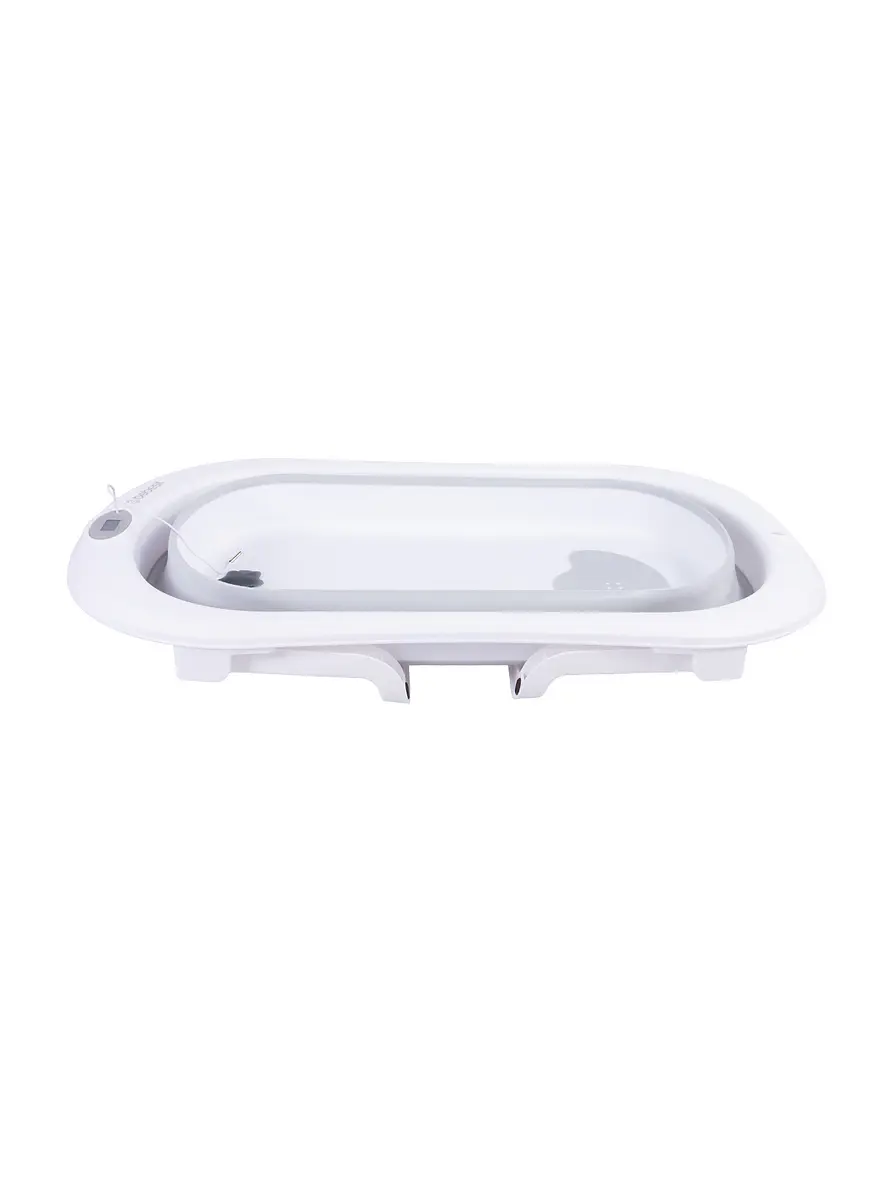 Bañera Plegable Ocean Con Termómetro y Caballete y Soporte Gris 6