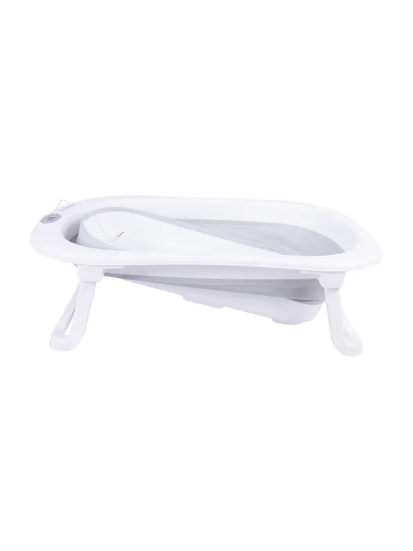 Bañera Plegable Ocean Con Termómetro y Caballete y Soporte Gris 7