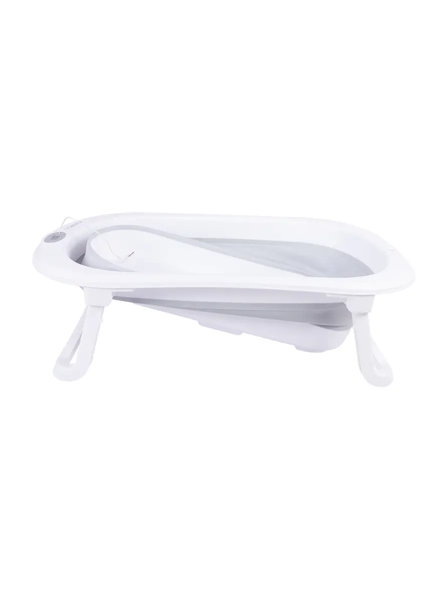 Bañera Plegable Ocean Con Termómetro y Caballete y Soporte Gris 7