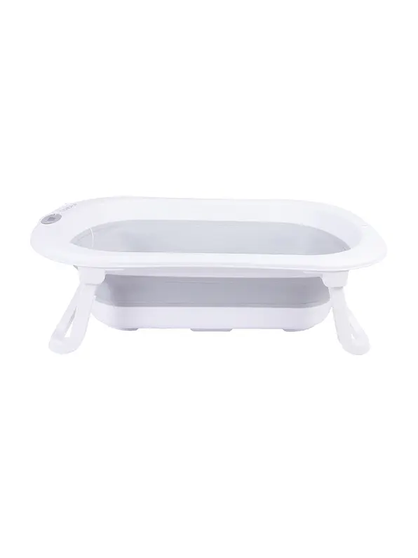 Bañera Plegable Ocean Con Termómetro y Caballete y Soporte Gris 8