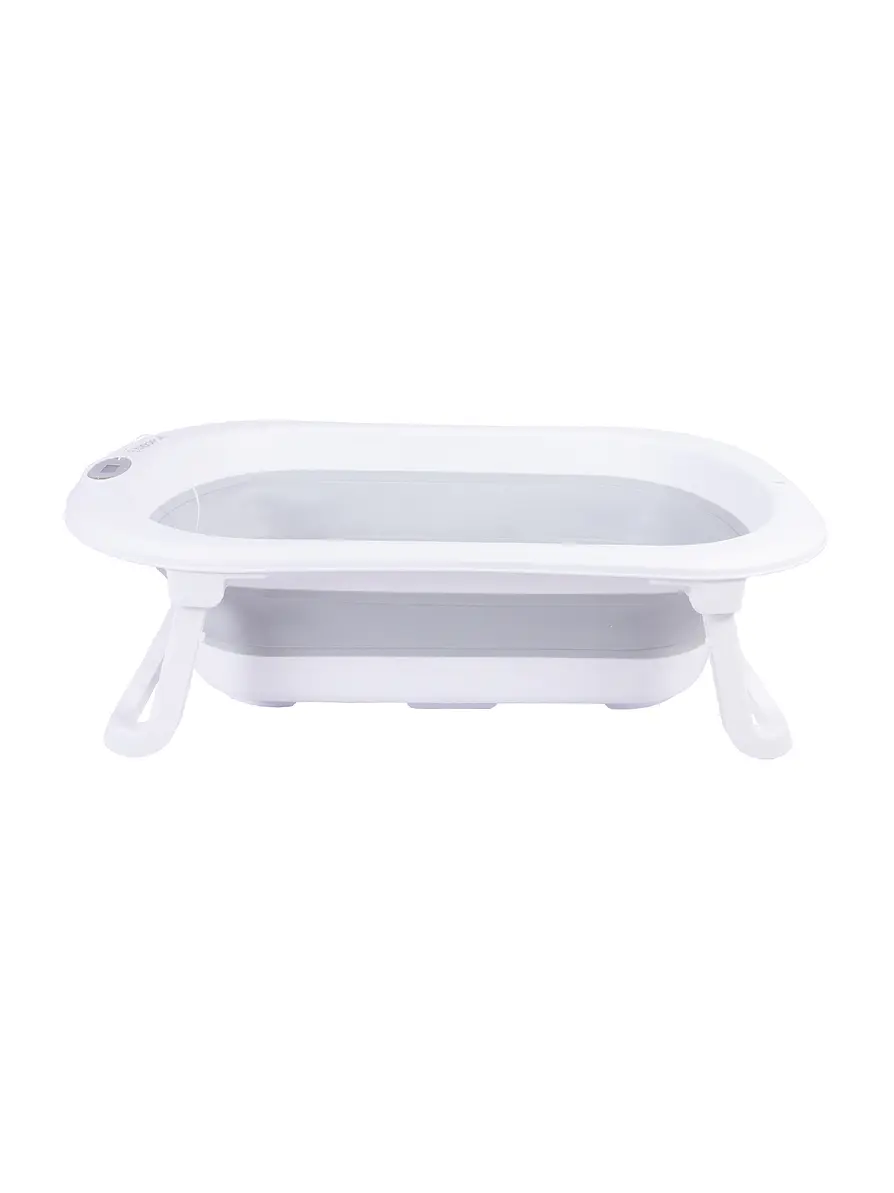 Bañera Plegable Ocean Con Termómetro y Caballete y Soporte Gris 8