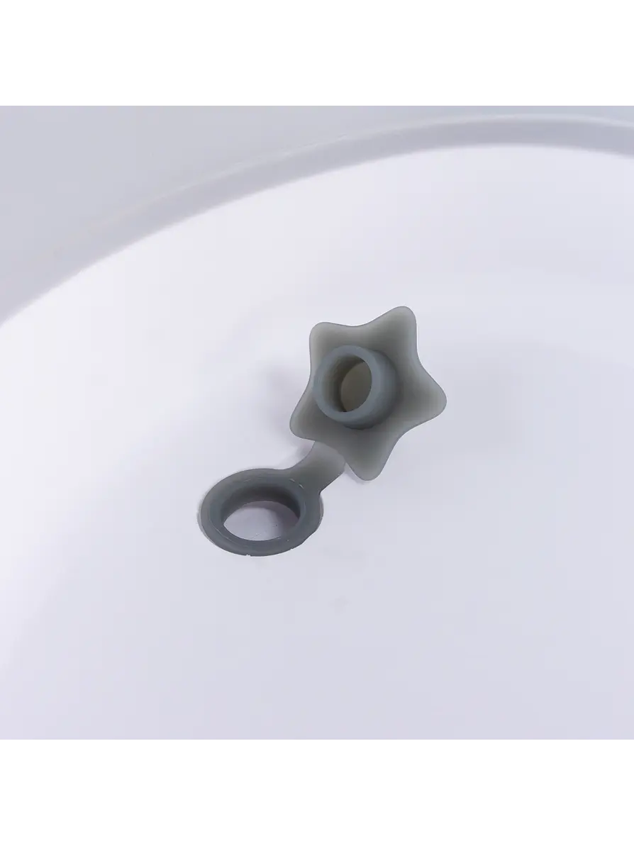 Bañera Plegable Ocean Con Termómetro y Caballete y Soporte Gris 11