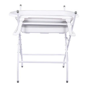 Bañera Plegable Ocean Con Termómetro y Caballete y Soporte Gris