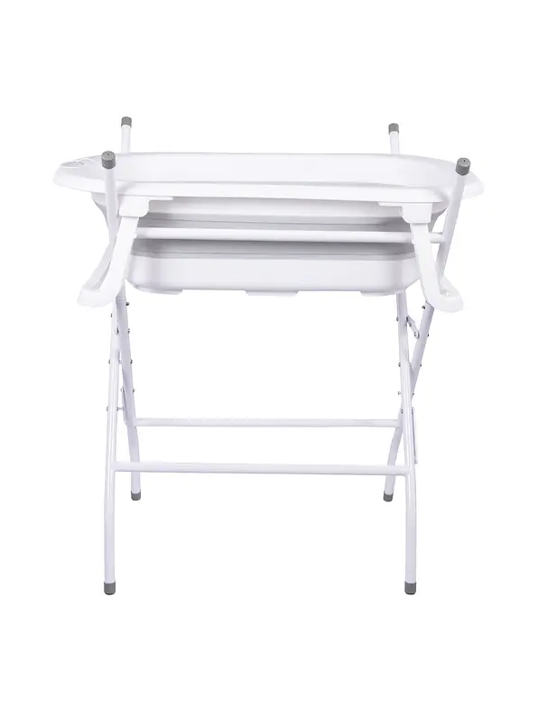 Bañera Plegable Ocean Con Termómetro y Caballete y Soporte Gris 2