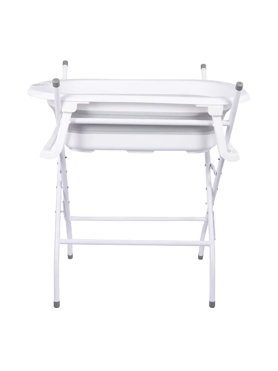 Bañera Plegable Ocean Con Termómetro y Caballete y Soporte Gris 2