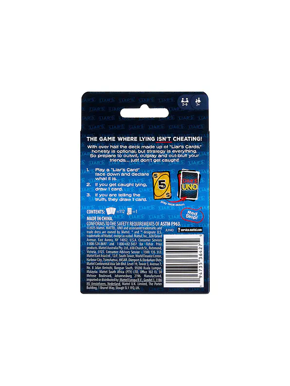 Cartas Uno Liar'S 3