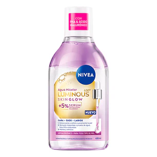 Agua Micelar Nivea Luminous 630 Skin Glow Serum 400 ml