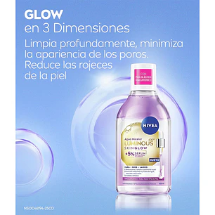 Agua Micelar Nivea Luminous 630 Skin Glow Serum 400 ml