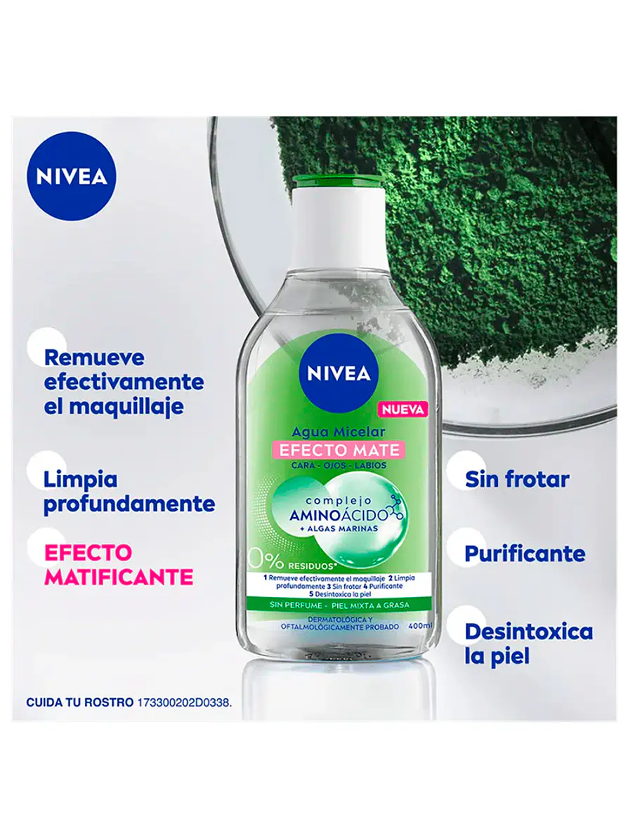 Agua Micelar Nivea Efecto Mate 400 ml 3