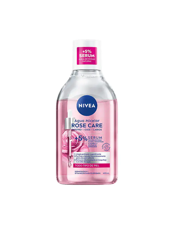 Agua Micelar Nivea con Agua de Rosas 400ml 1