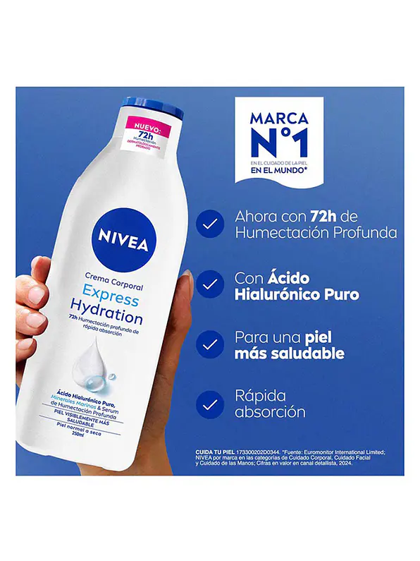 Crema Corporal Nivea Hidratación Express 250ml 3