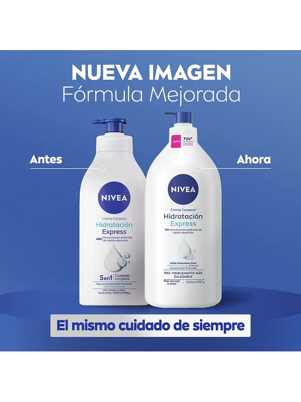Crema Corporal Nivea Hidratación Express 1000ml 4