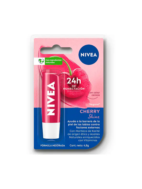 Protector Labial Nivea Cherry Shine 1