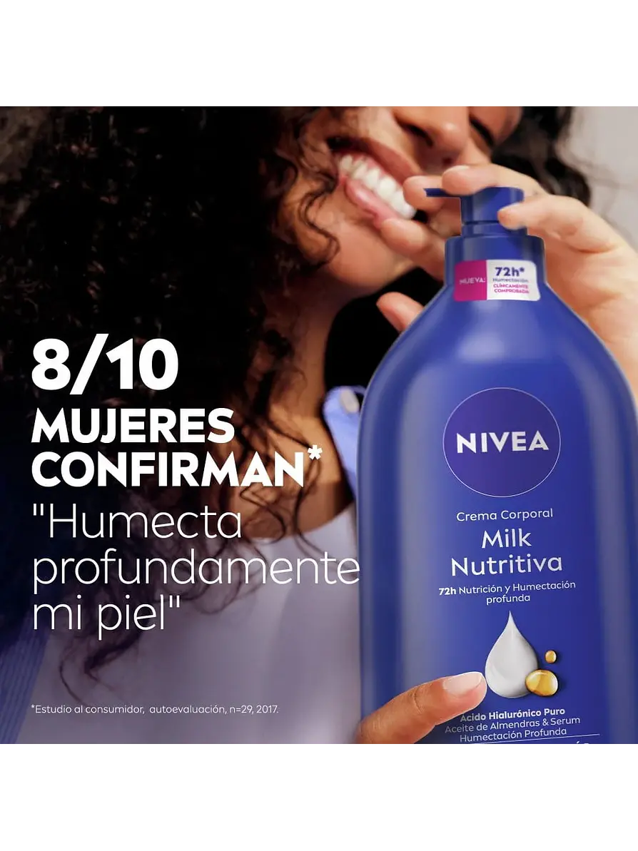 Crema Corporal Nivea Milk Nutritiva 1000ml 2
