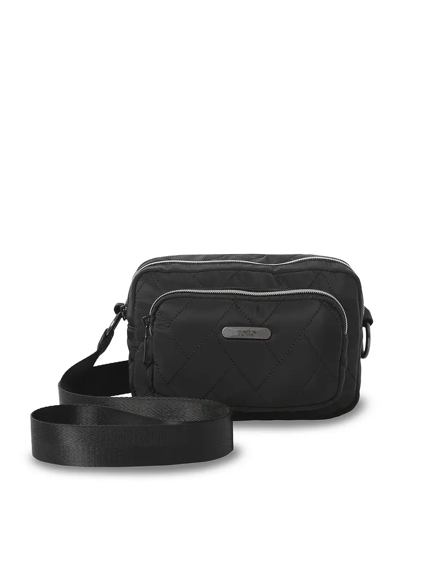 Bolso Totto para Mujer 2 en 1 Funty 3.0 Quilted Crossbody pequeño Negro  1