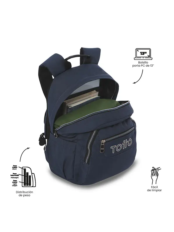 Morral Totto Gommas Ecole Solid Porta PC 13