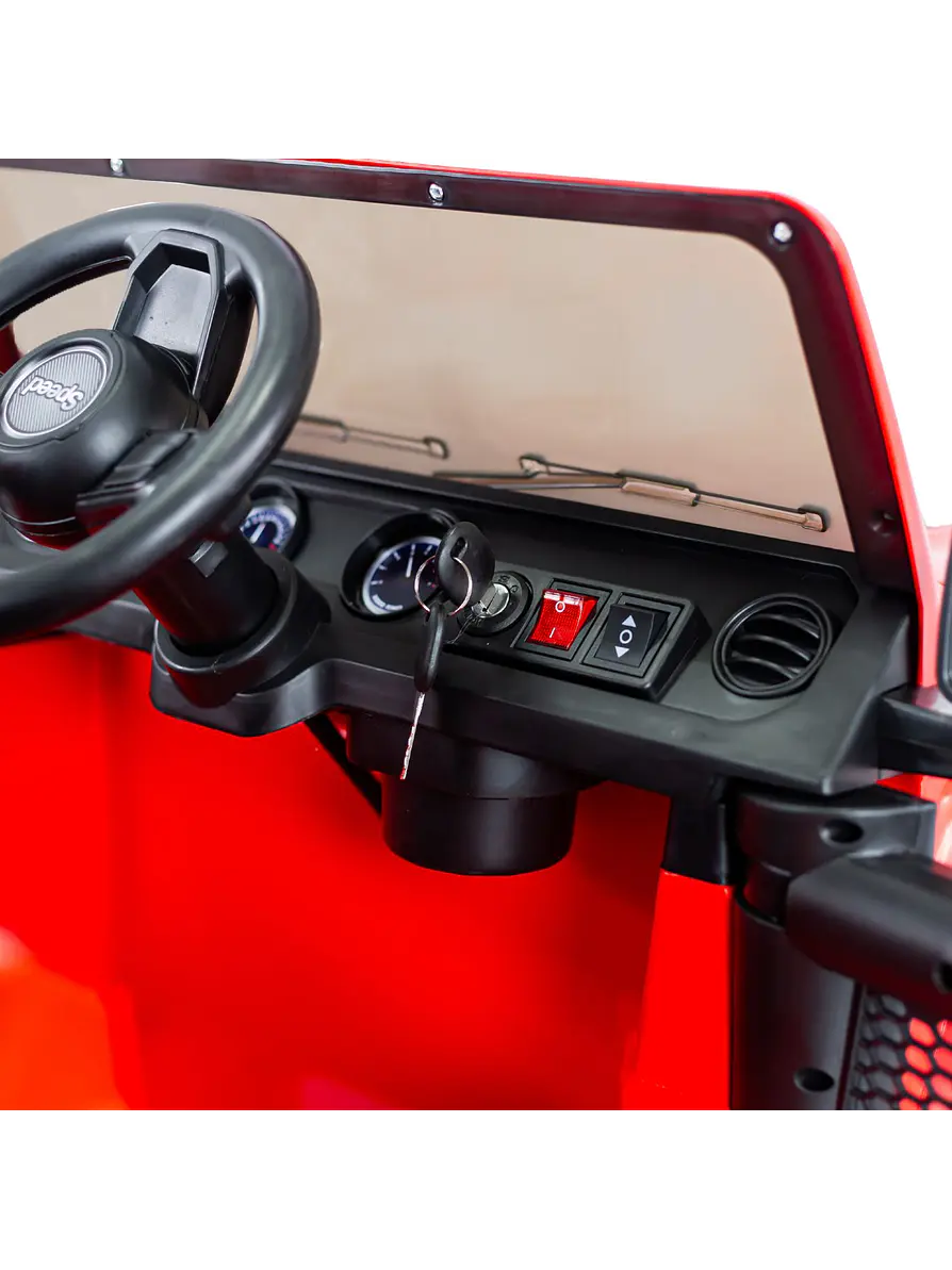 Vehiculo Wrangler Speed Red 12v 7