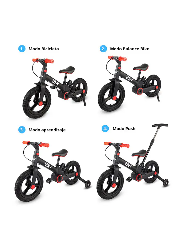 Bicicleta 4 en 1 Revolt Plegable Black 3