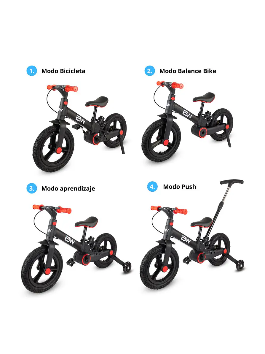 Bicicleta 4 en 1 Revolt Plegable Black 3