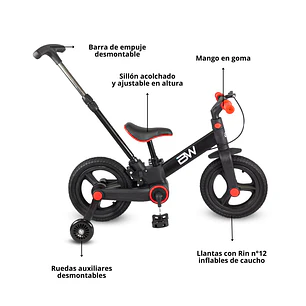 Bicicleta 4 en 1 Revolt Plegable Black