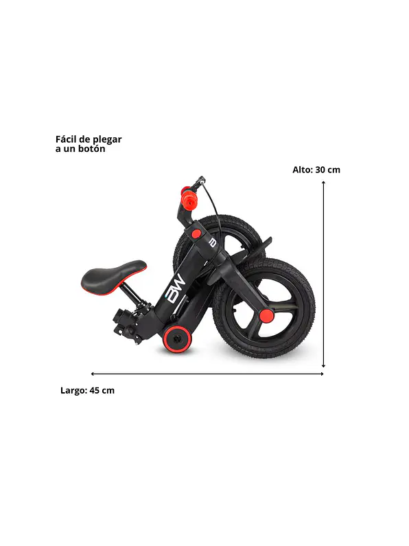 Bicicleta 4 en 1 Revolt Plegable Black 5